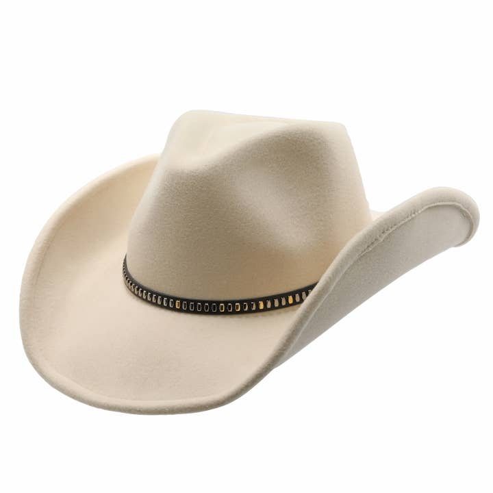 Faith Ultra Poly Felt Studded Western Drifter Hat for wholesale by Peter Grimm