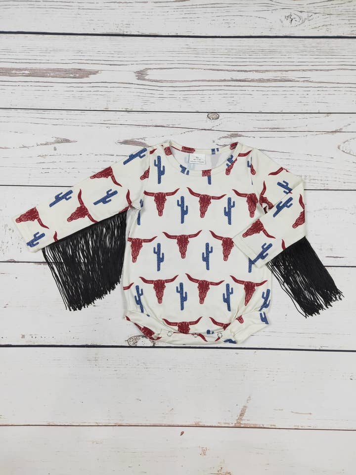 Black Fringe Baby Western Bubble for wholesale by sassy kids palace