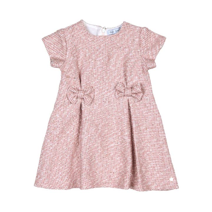 CLEMENTINE | Girls Pink Tweed Dress for wholesale by Bebe Sweeny