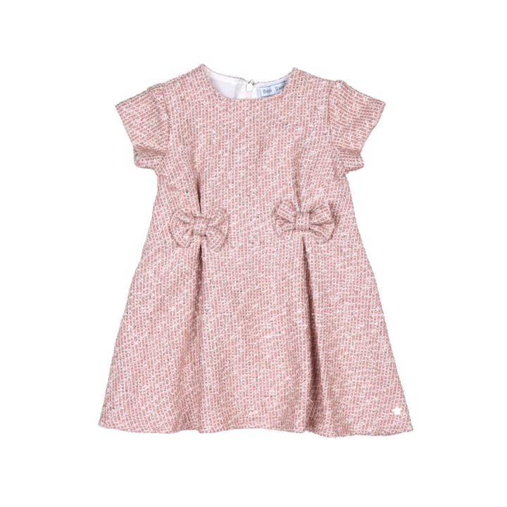 CLEMENTINE | Girls Pink Tweed Dress for wholesale by Bebe Sweeny
