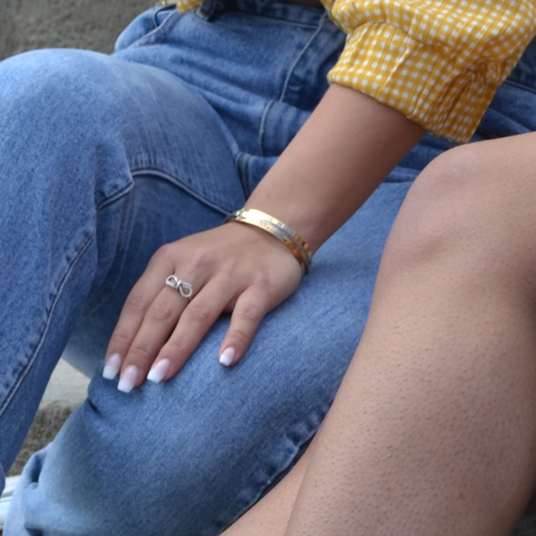 Camilla Limón - Wholesale Cuff Bracelet - You Are Loved Quote Dainty Stacking Engraved Cuff Bracelet9