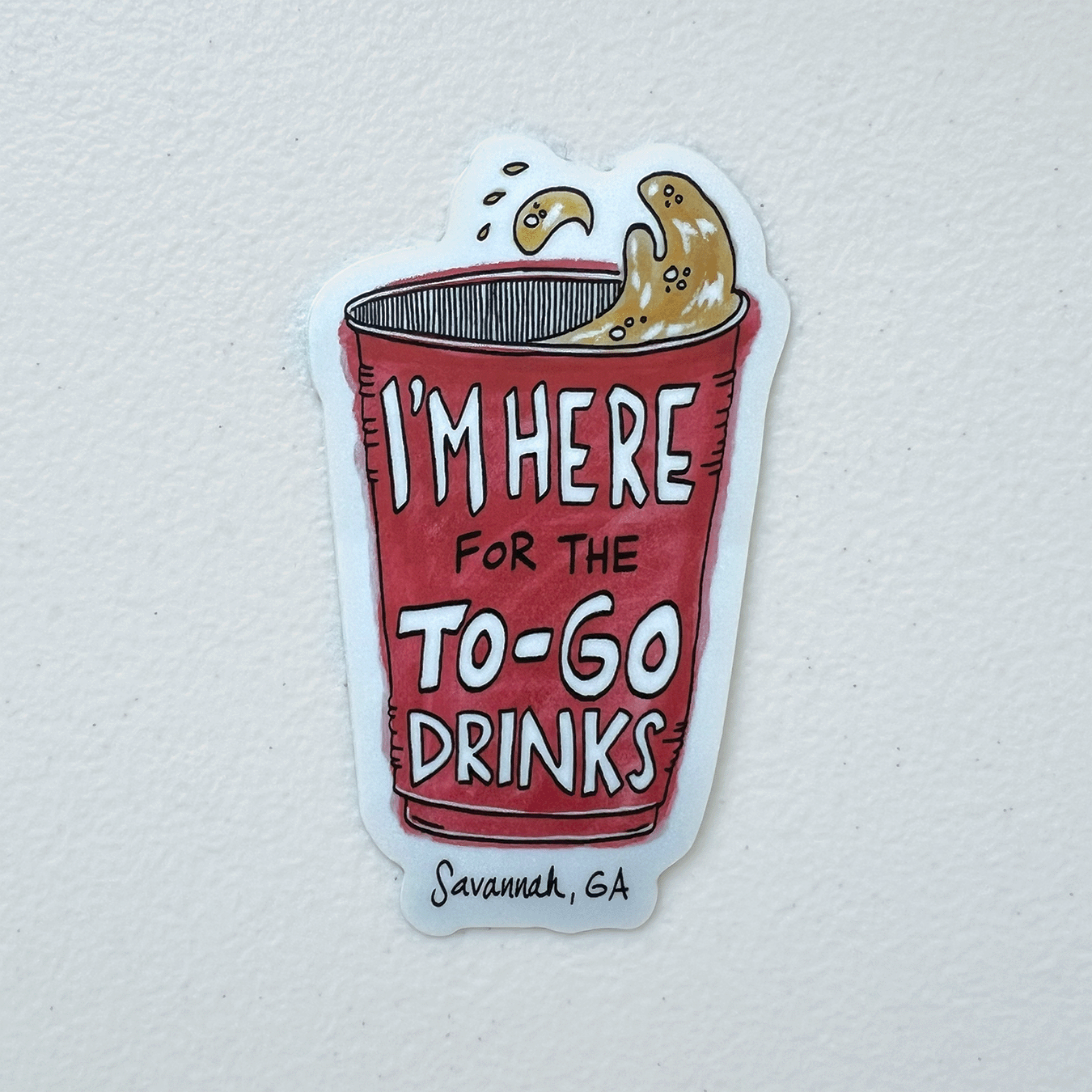 L. R. Fern - Wholesale Sticker - Savannah To-Go Drinks Sticker1