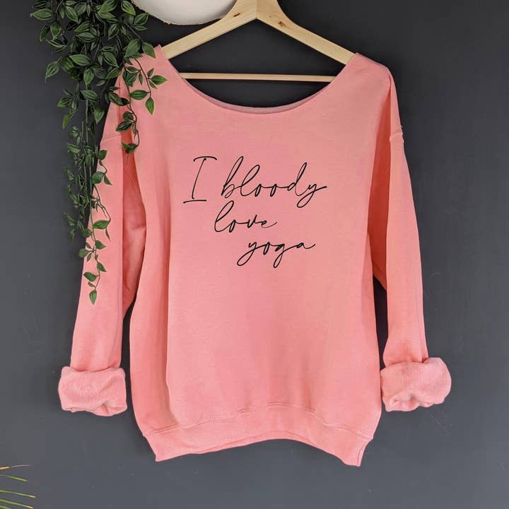 I BLOODY LOVE YOGA SWEATSHIRT for wholesale by Tiny Tortle