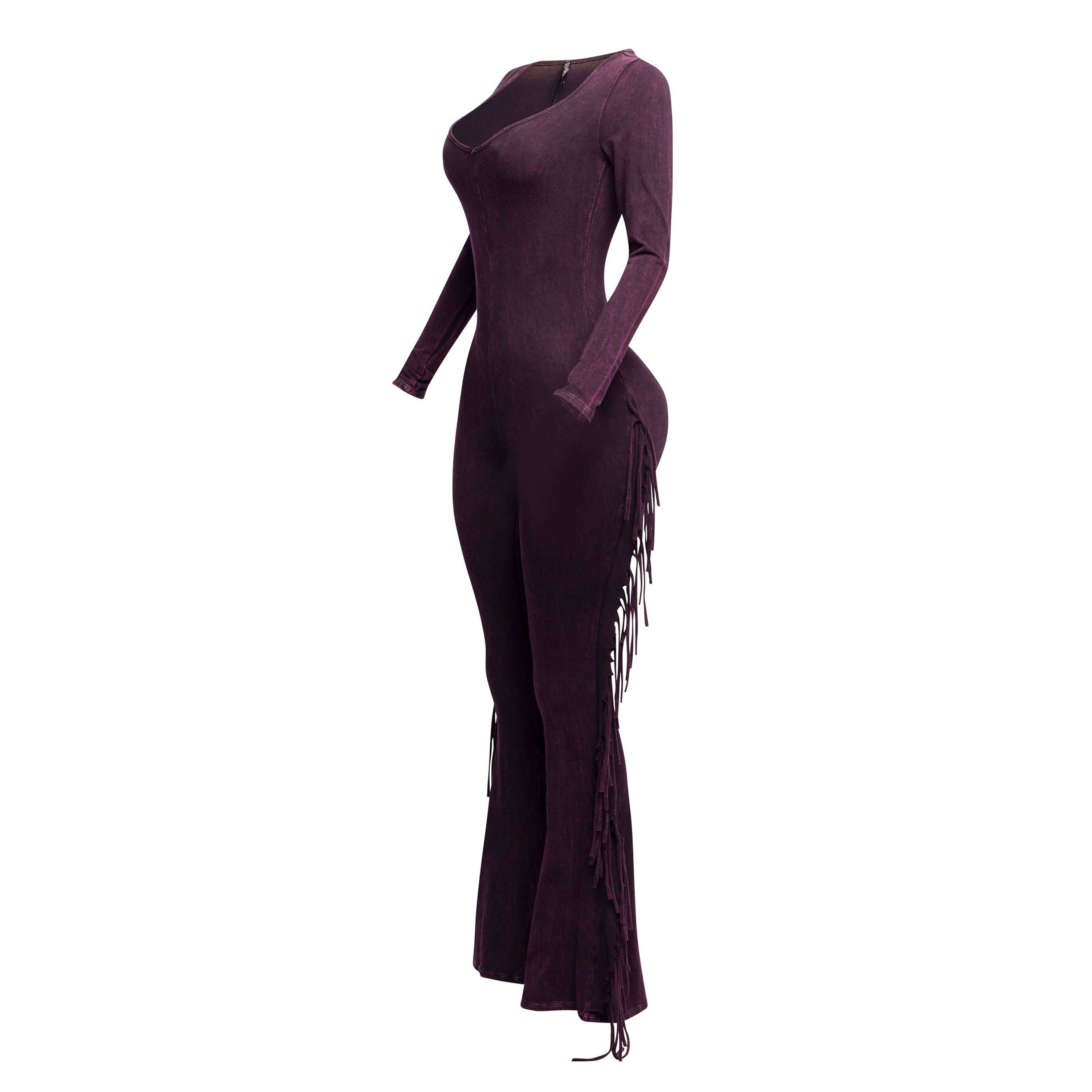 DORCAS - Wholesale Jumpsuit - Women's - Mineral washed fringed jumpsuit4