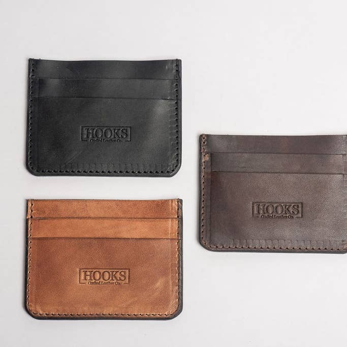 Slim Wallet for wholesale by Hooks Crafted Leather Co.