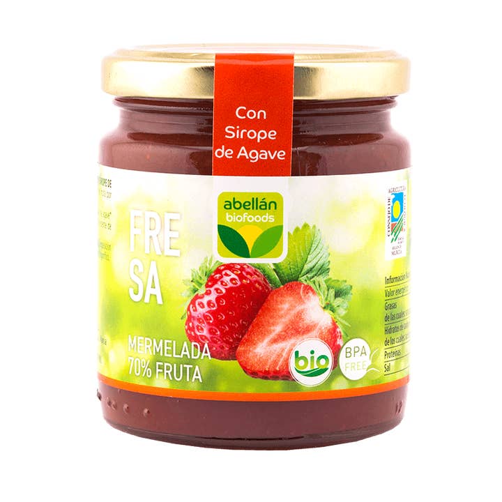 Organic Strawberry Jam with Agave Syrup for wholesale by Abellán Biofoods
