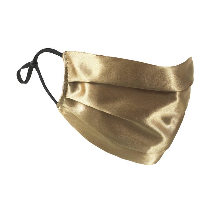 GOLDEN HOUR – wholesale Icke-medicinsk engångsmask – Kaffe Guld Silk Satin Ansiktsmask