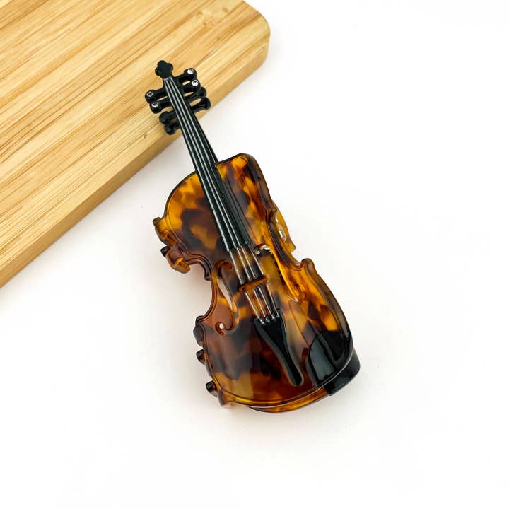 TheDivaSoap - Wholesale Hair clip – Women’s - Violin Claw Clip, Elegant Musical Instrument Hair Clip