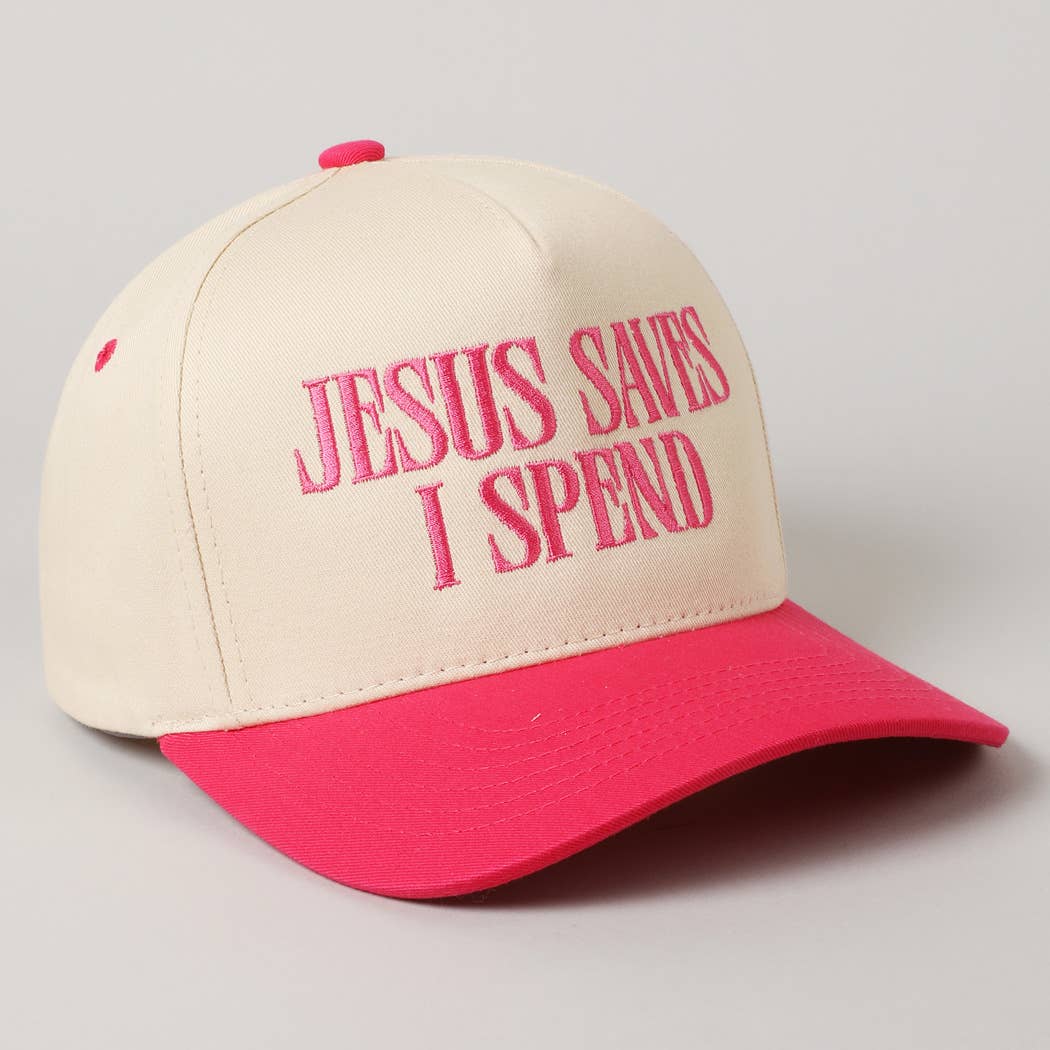 Fashion City - Wholesale Trucker Hat - Unisex - JESUS SAVES I SPEND Embroidery Trucker Hat7