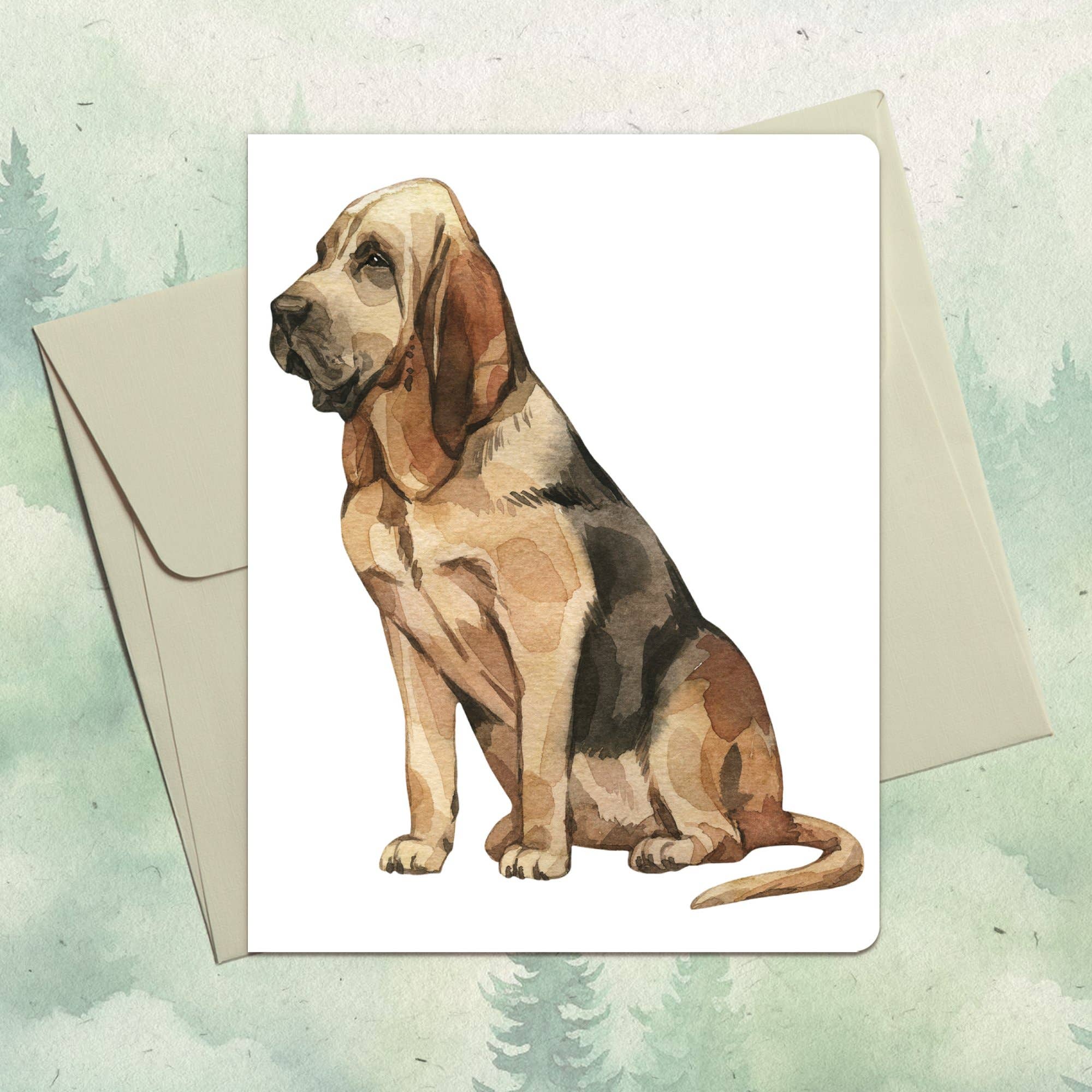 Soul Familiar – wholesale Vardagliga hälsningskort – Handgjort gratulationskort med Bloodhound-hund0