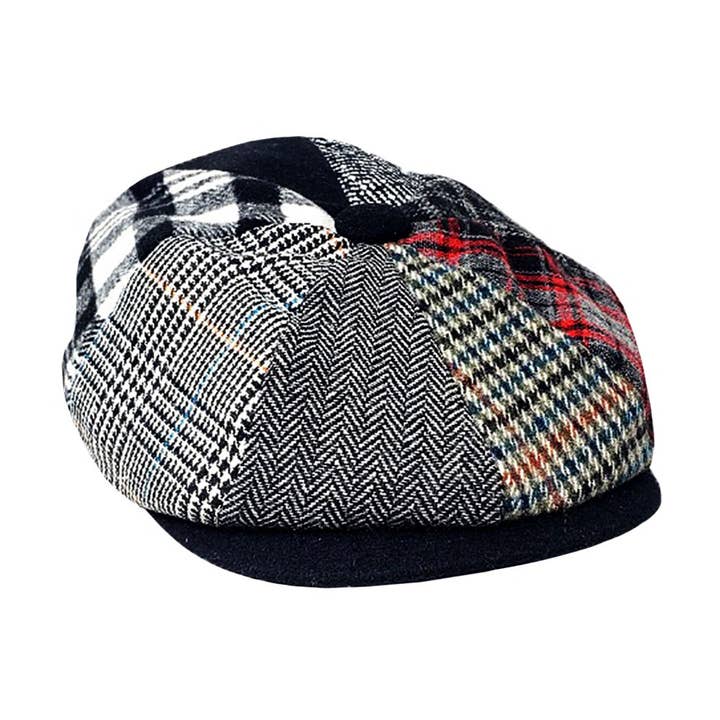 Sensibling Corp. - Wholesale Newsboy/Schoolboy Hat - Women's - Patchwork Wool Newsboy Hat1