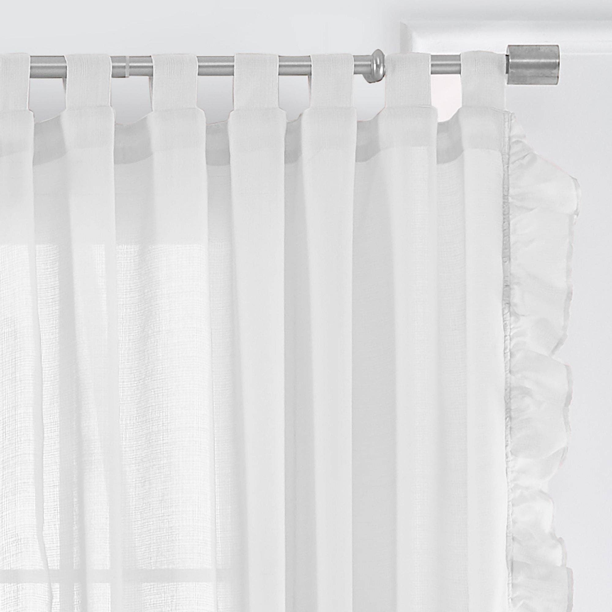 Threadmade Home - Wholesale Curtain - Bella Tab-Top Ruffle Sheer Window Curtain1