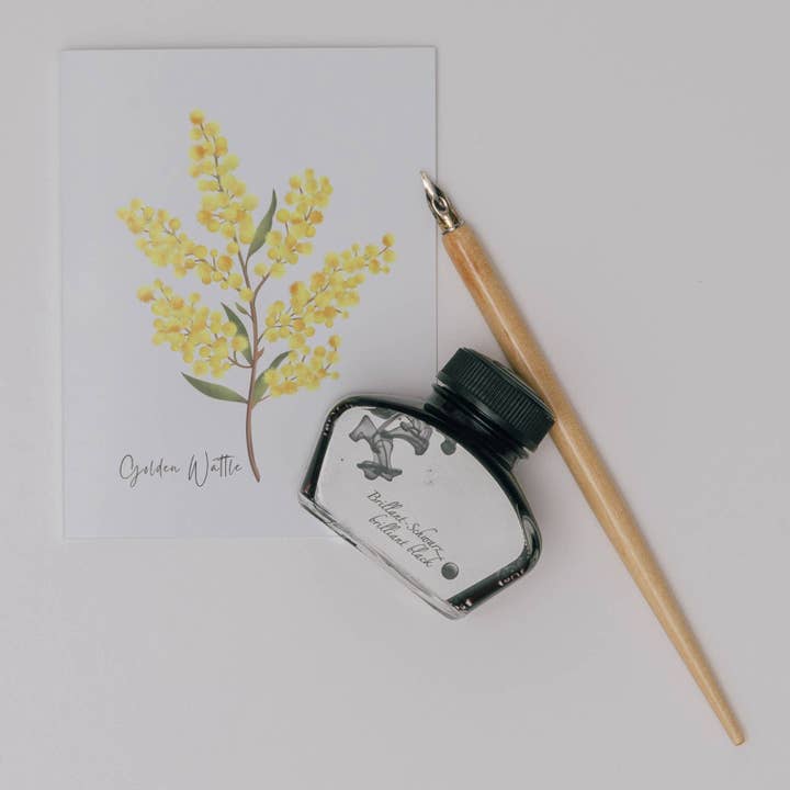 Australiana Gifts Co - Wholesale Everyday greeting card - AGCC1007: Golden Wattle Flower Card2
