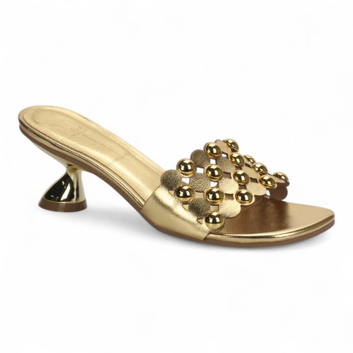 Starry Slide Sandal - Gold 4441-11284 for wholesale by Bruno Menegatti