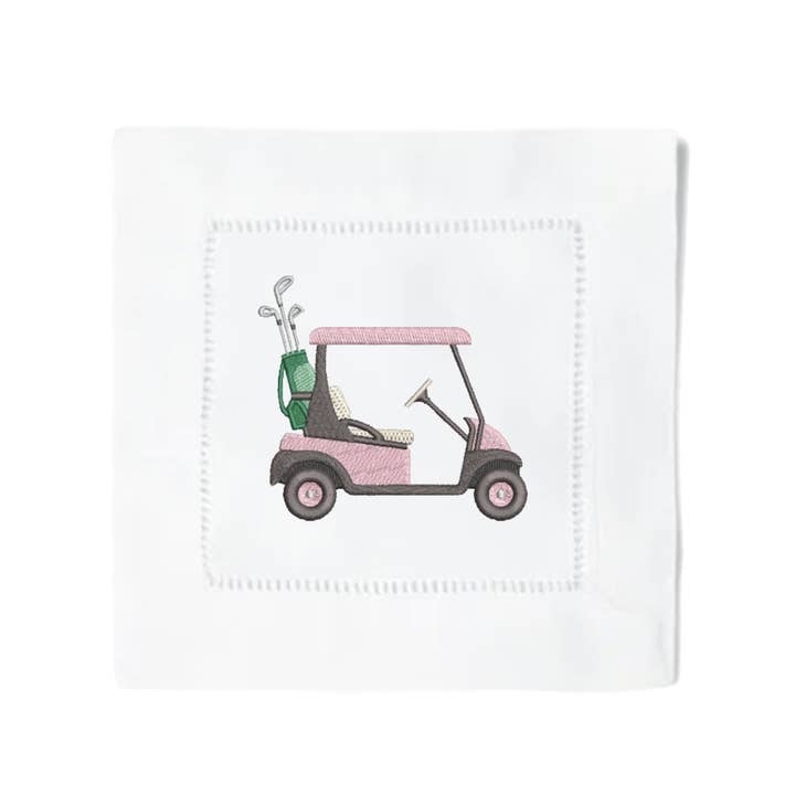 Blythe Embroidery Co. - Wholesale Dinner & Cloth Napkin - Golf Cart Cocktail Napkins
