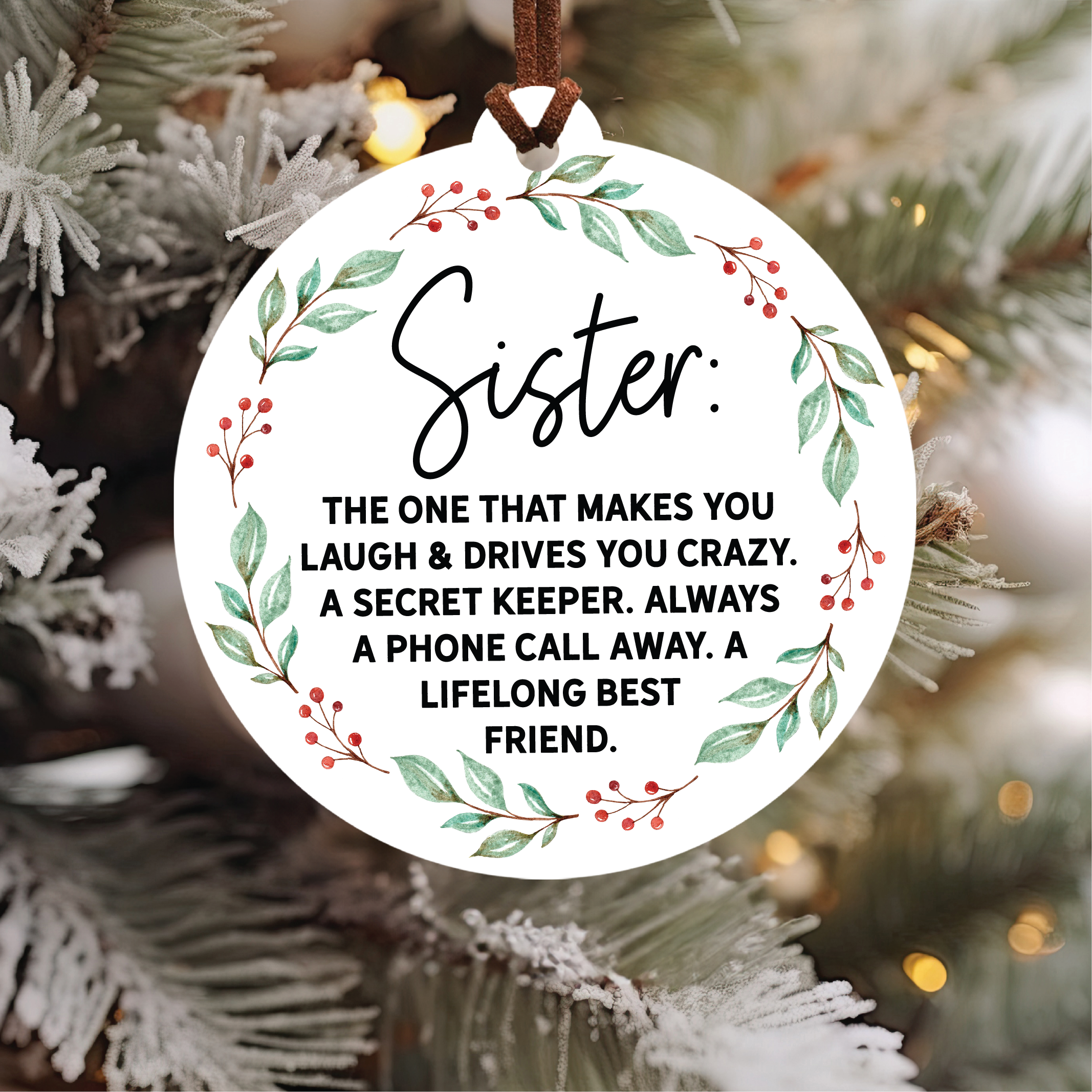 Knotty Design Co. - Wholesale Ornament - Sister Christmas Ornament3