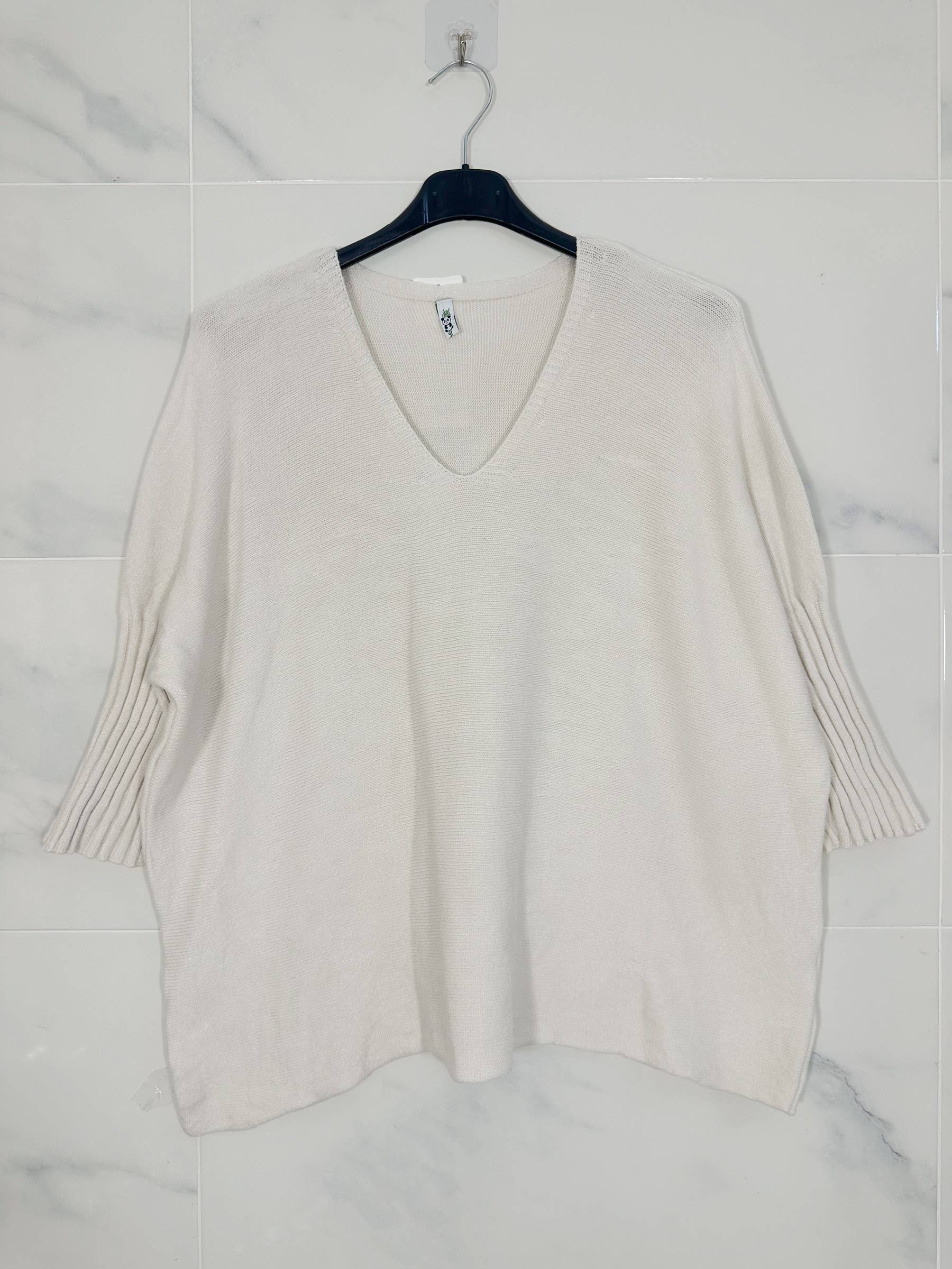 ZAFA PARIS - Wholesale Knit Sweater - Women's - 95F92H09-pullover with sleeves tightened at the elbow11