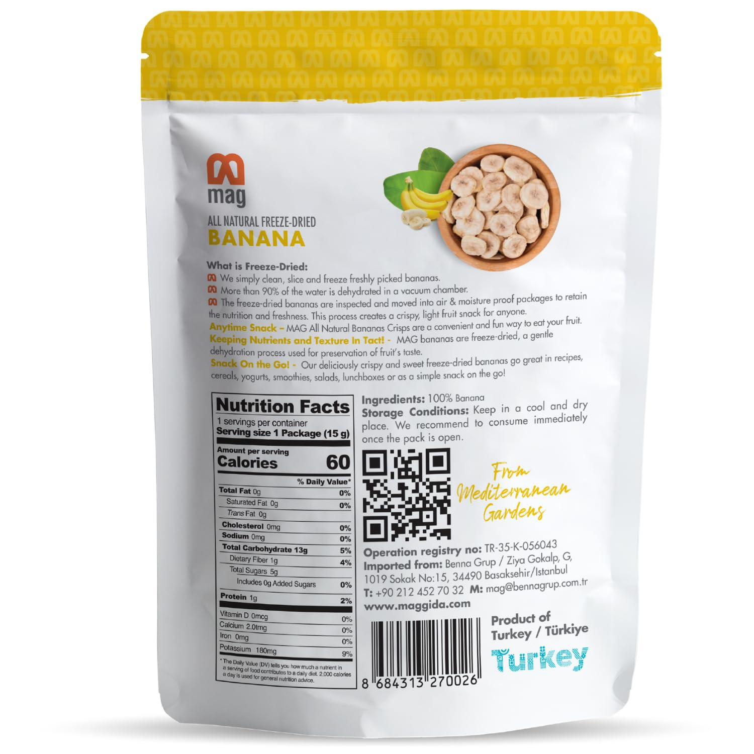 MAG - Wholesale Dried/Dehydrated Fruit - MAG Freeze Fruit Banana Snacks Frozen Dry Fruit Slices Fresh1