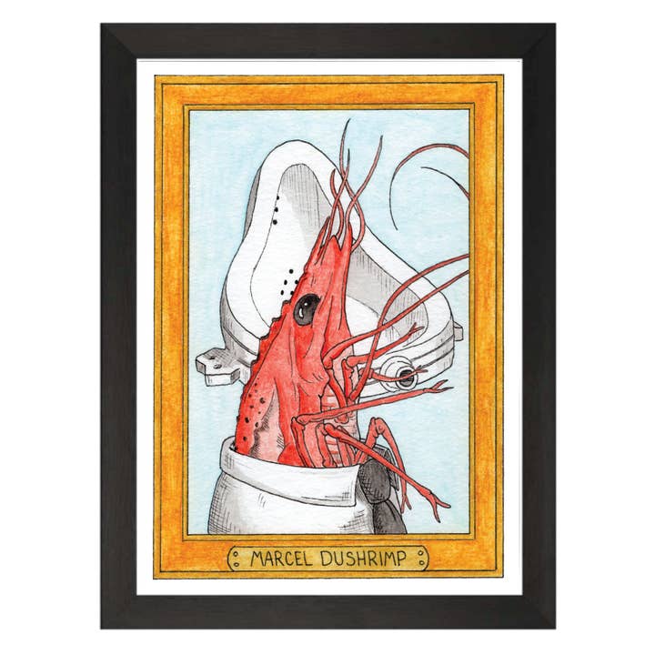 Marcel Dushrimp/Marcel Duchamp/Zooseum Kunstdruck für den Großhandel von Ah Ha Brands