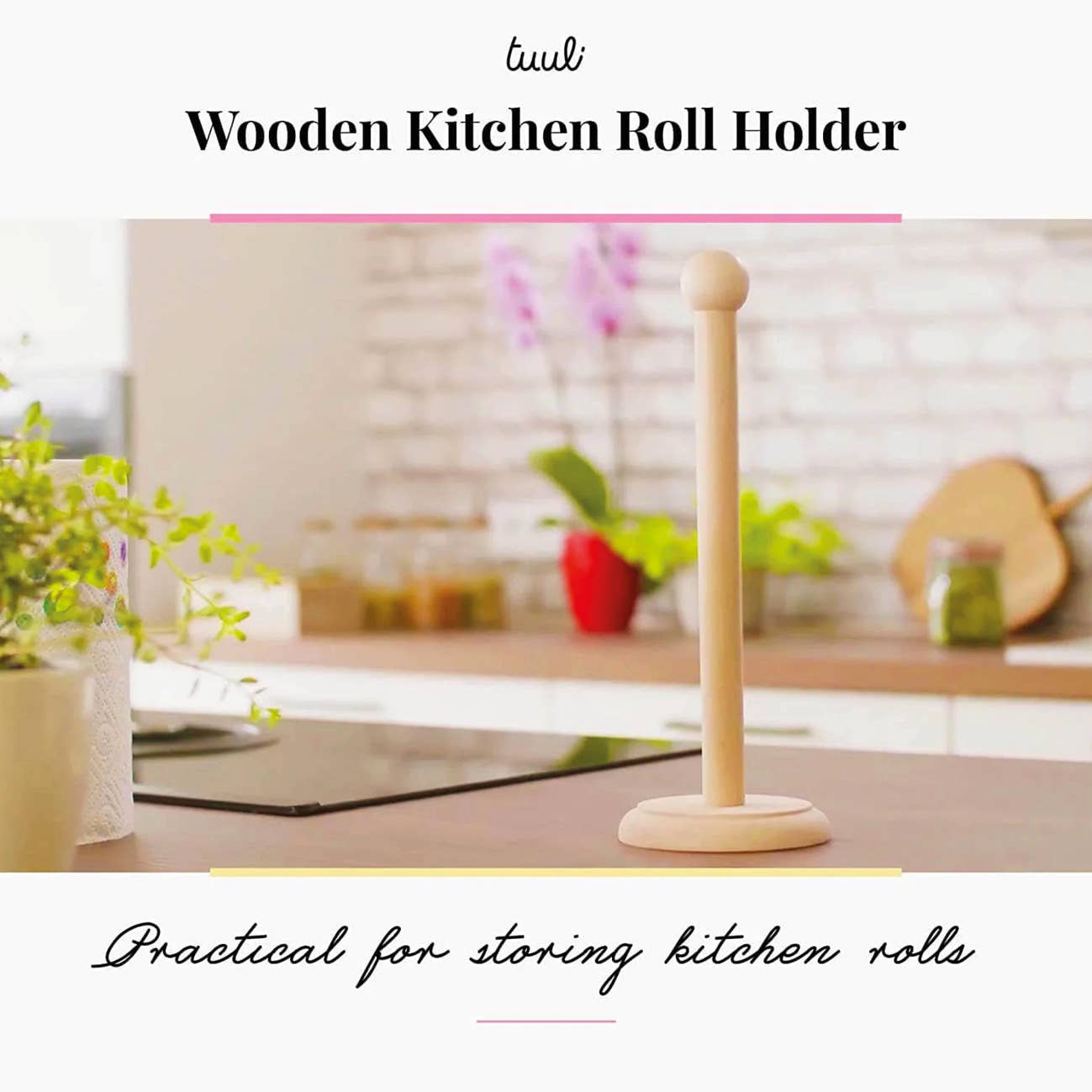 Tuuli GmbH - Wholesale Paper Towel Holder - Wooden Kitchen Roll Holder - Paper Towel Holder 35 x 12 cm6