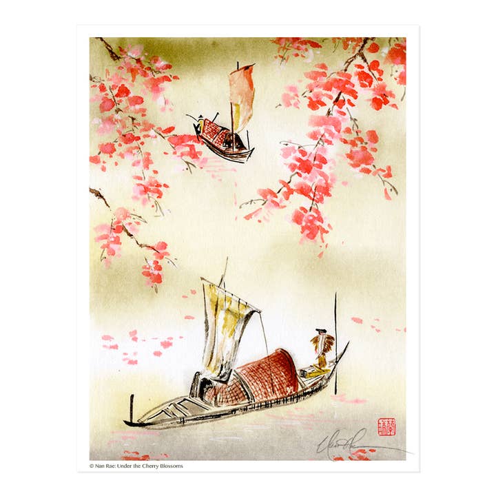 Bajo los cerezos en flor para venta al por mayor de Nan Rae Studio