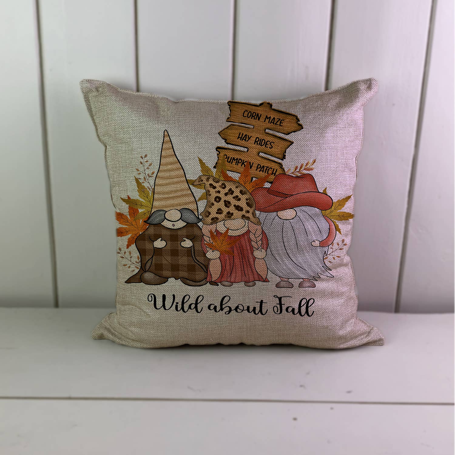 Hills Of Fabric – wholesale Throw pillow cover – Wild About Fall Autumn Linen Cushion Cover