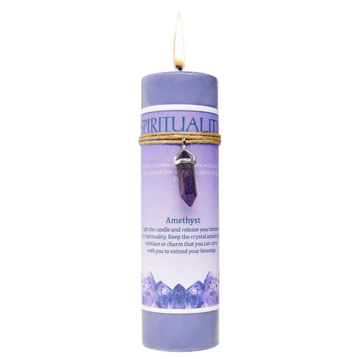 Down To Earth - Wholesale Pillar candle - Crystal Energy Pillar Candle.17