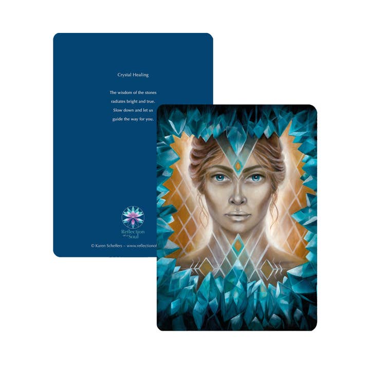 Carta di riflessione 'Crystal healing' per la vendita all'ingrosso da parte di Reflection of a Soul