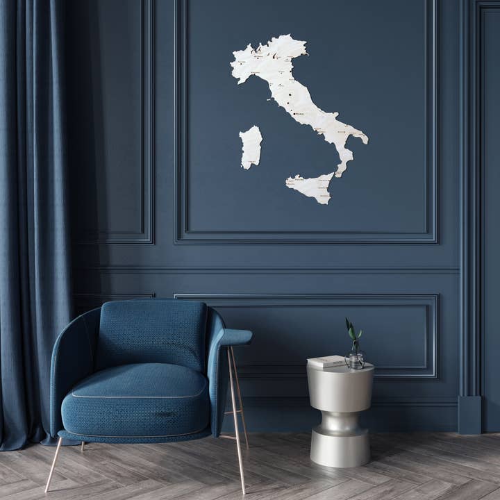 Papurino - Wholesale Wall Accent - Wooden Map of Italy5