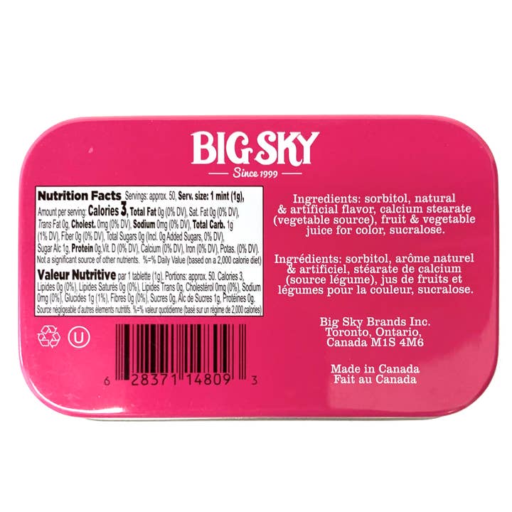 Big Sky Brands Inc. - Wholesale Pepermuntjes - Big Sky Mints - Suikerspin - 144kt1