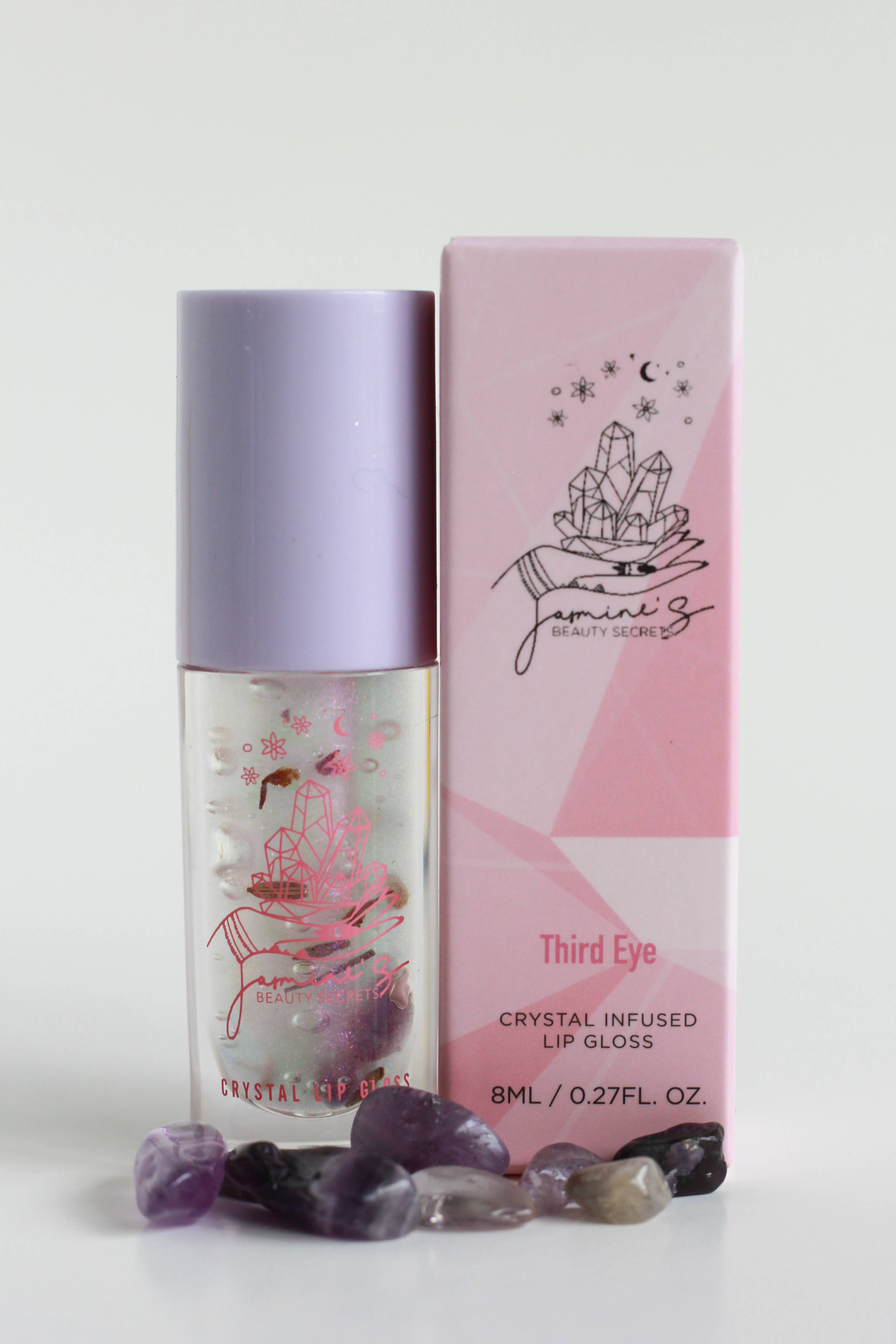 Jasmine's Beauty Secrets - Vente Brillants à lèvres et gloss - Gloss à lèvres cristallin | Gloss infusé à l'améthyste | Apaise l'anxiété2