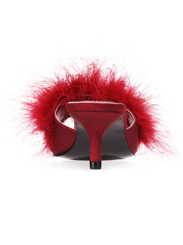 Infinity Classics International Inc. - Wholesale High Heels - Women's - Women's Mona Marabou Hard Sole Slender Heel Slipper5