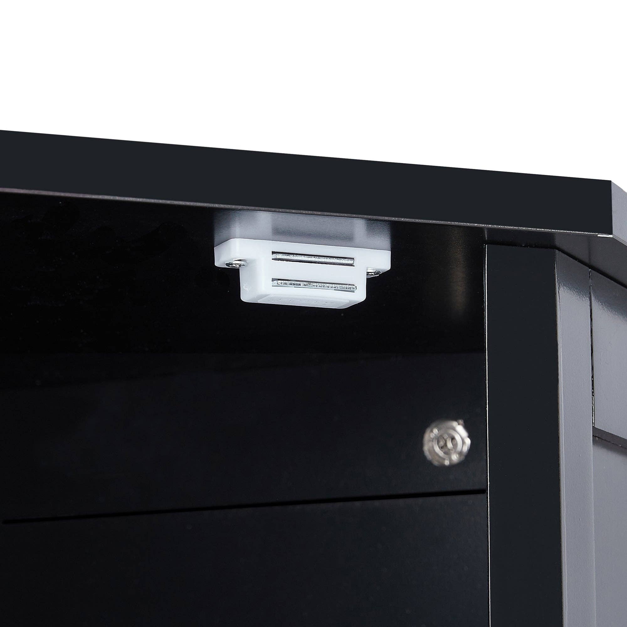 Orange County Decor - Wholesale Cabinet - Black Bathroom Cabinet Triangle Corner Storage Cabinet With Adjustable Shelf Modern Style Mdf Board Black Mdf26