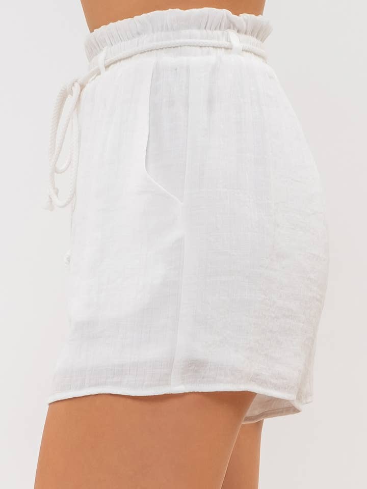 Blu Pepper – wholesale Shorts – Dam – SKRYNKLIGA VOLANGBYXOR MED DRAGKEDJA29