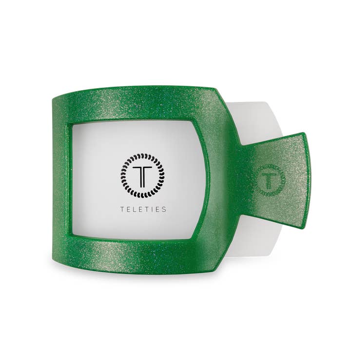 TELETIES - Wholesale Haarclip - Dames - Vierkante Platte Haarclip | Groot | Klaver Glans