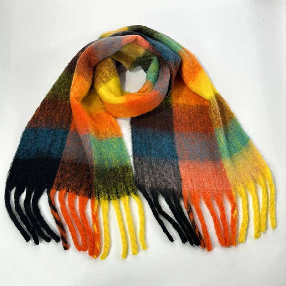 NINEXIS - Wholesale Scarf - Women's - CWASC1578_WINTER PLAID THICKENED WARM SCARF SHAWL1