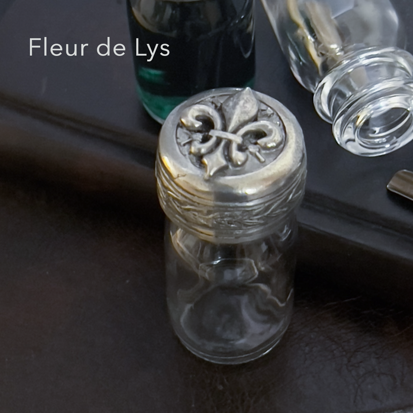 Papier Plume - Wholesale Decorative Jar - Beautiful French Glass Bottles with Pewter Top.0