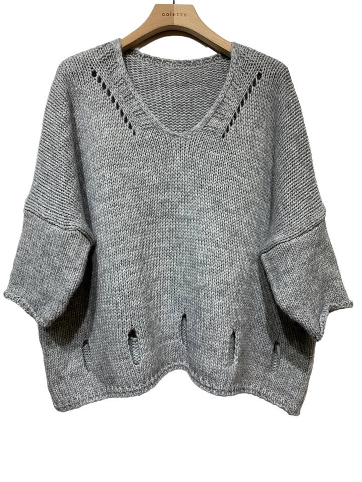 LINEN & COTTON HOUSE - Wholesale Knitted jumper – Women′s - ALPACA SWEATER 08602