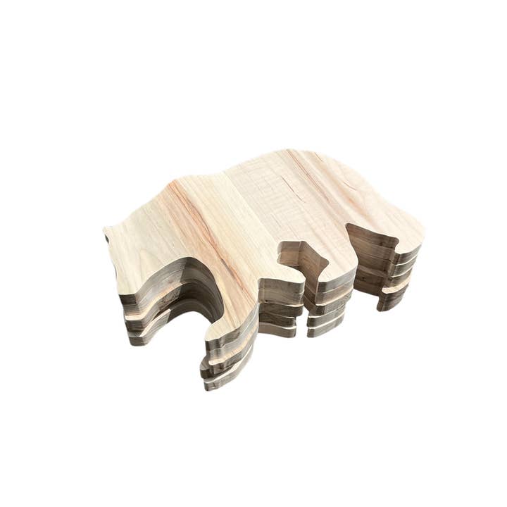Nickel City Woodworking – wholesale Cutting board – Bear shape cutting board2