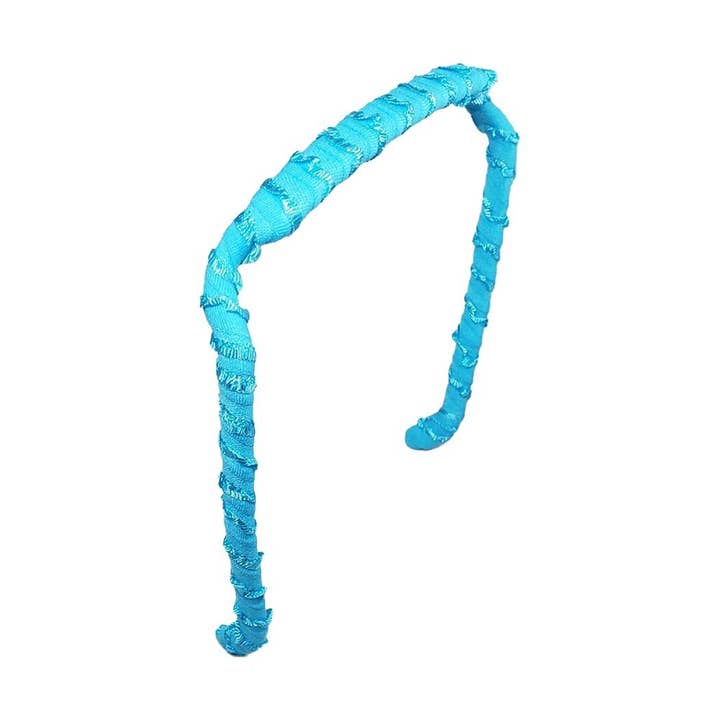 Ljusa turkosa volanger pannband för wholesale av Zazzy Bandz