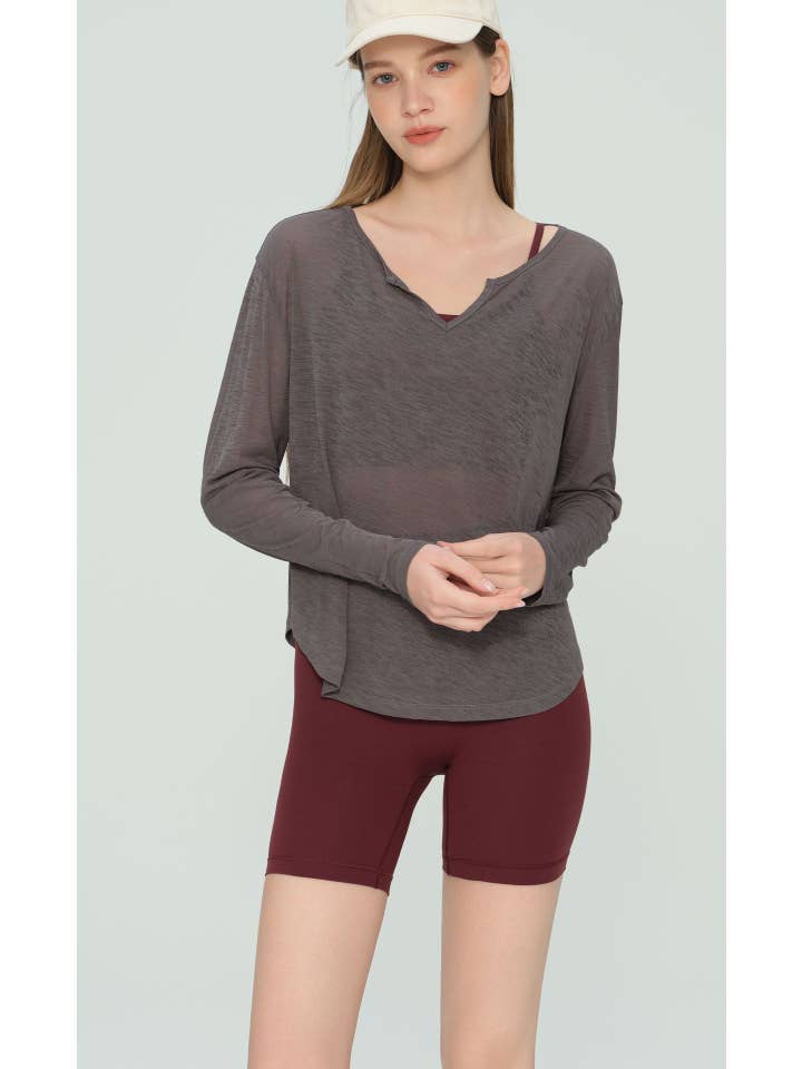 91thelabel - Wholesale Athletic Top - Women's - Calin Loose Fit Sheer Active Top Cover Up 2