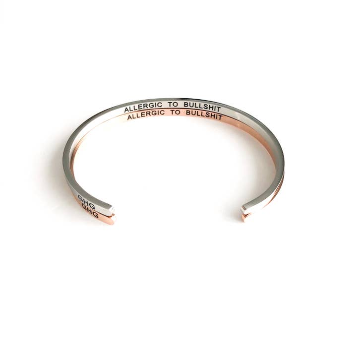 Glass House Goods - Vendita all'ingrosso Bracciale a polsino - ALLERGICO ALLE STRONZATE6