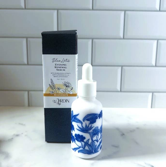 Du Jardin Beauty - Wholesale Facial Serum/Concentrate - Blue Lotus Evening Renewal Serum W Bakuchiol & White Lupin0