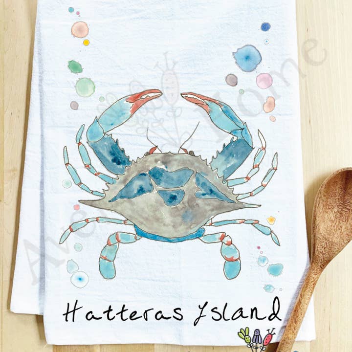 Avery's Home - Vente Torchons - Torchon côtier personnalisable "Blue Crab Ocean"48