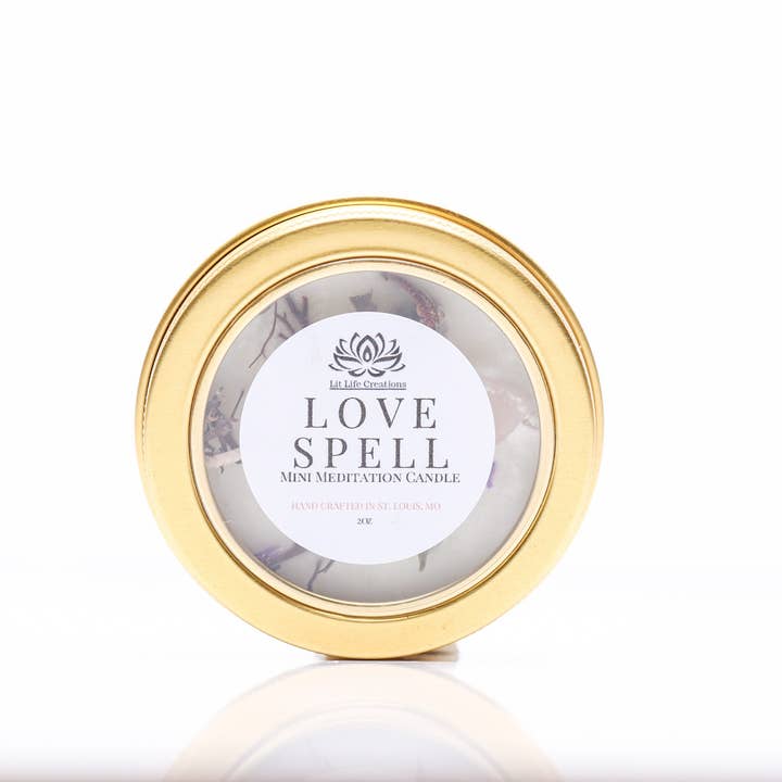 Love Spell Meditation Minis- 2oz Candles for wholesale by Lit Life Creations