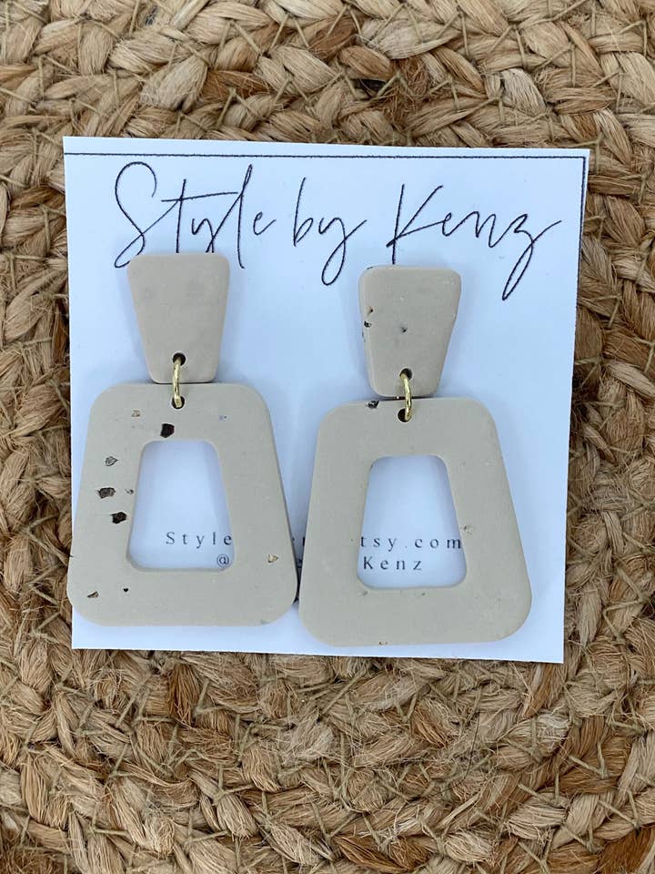 Orecchini in argilla d'avena, orecchini in argilla polimerica per la vendita all'ingrosso da parte di Style by Kenz