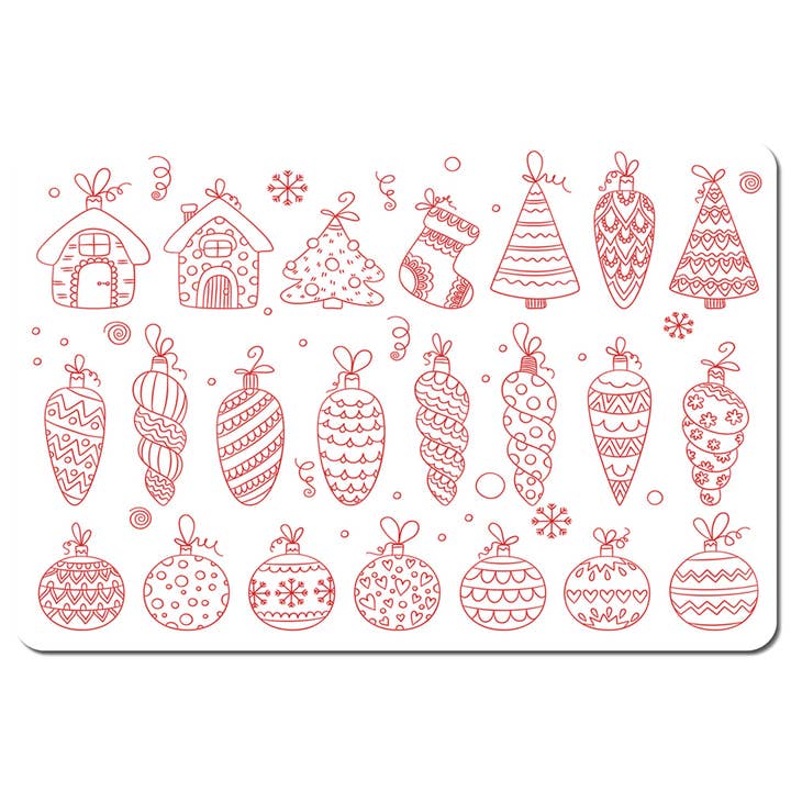 Winter toys (placemat) for wholesale by Benjamin Tate Design