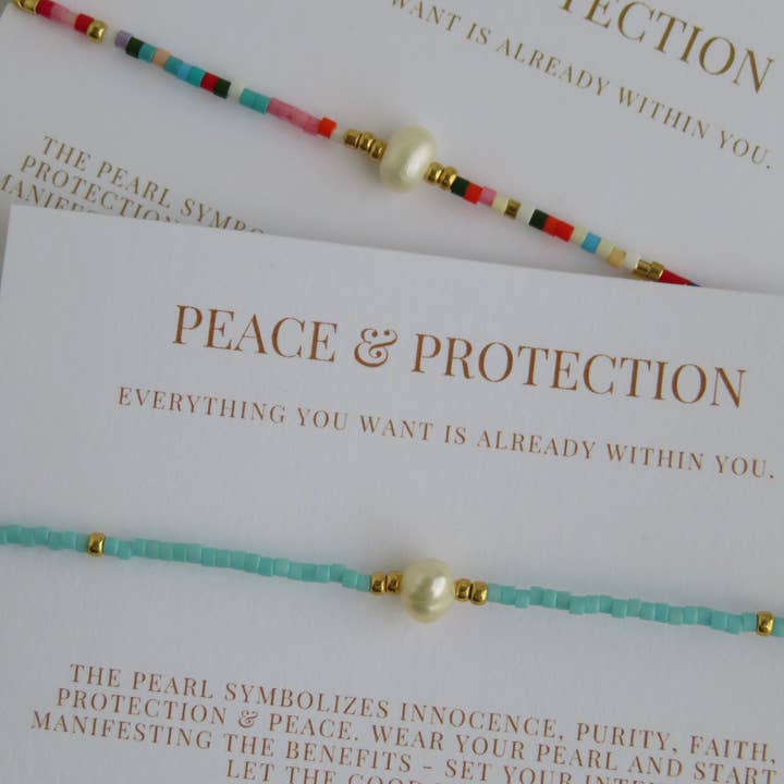 Boutique Suarez Co. - Wholesale Beaded Bracelet - Manifest Peace - Pearl Bracelet27