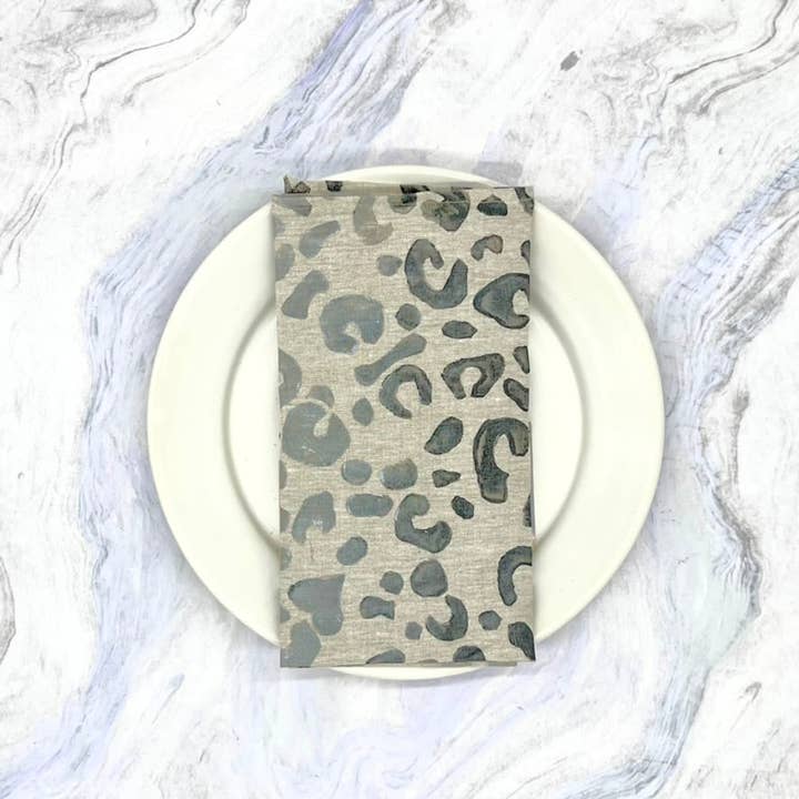 Tulusa – Engroshandel Middags- og stofserviet – På prowl - Cheetah Print Servietter i 6 Farve-måder5