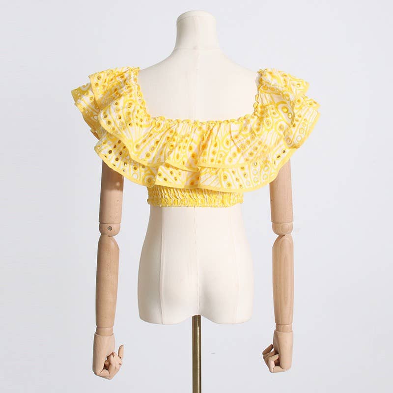 Productseeker - Wholesale Top & Skirt Set - Women's - SET044 Women Ruffle Skirt Set Mini Skirt14